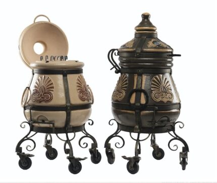 Тандыр Греческий откидная крышка на колёсах