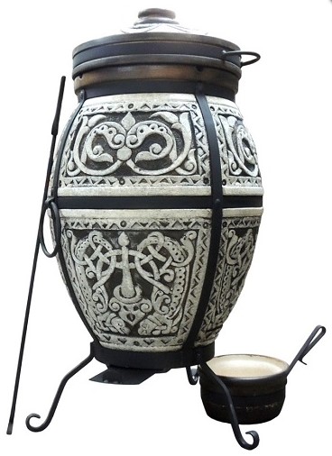 Тандыр Резной из шоу-рума (обоженный)