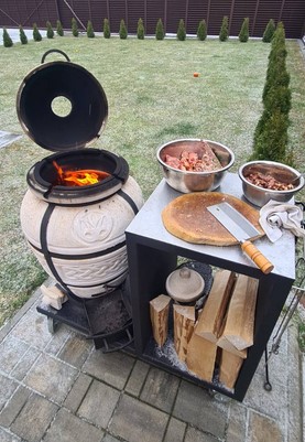 Стол под тандыр на колесах