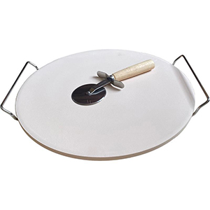 Камень для пиццы с ручками и ножом